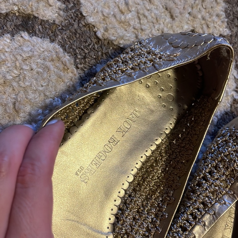 Gold Jack Rogers ballet slippers, flats. - Picture 3 of 7